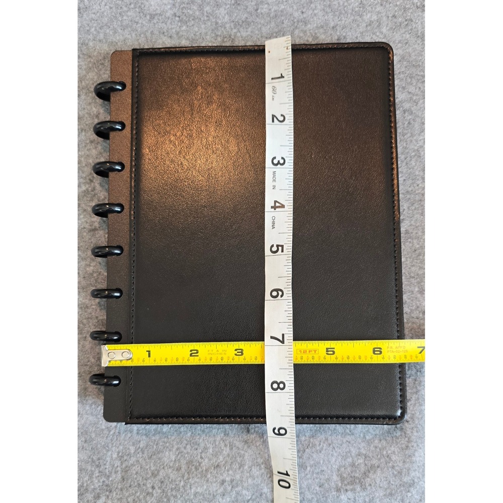 TUL Discbound Notebook A5 With Leather Cover Junior Size, 60 Sheets, Black NWOT - Picture 6 of 10